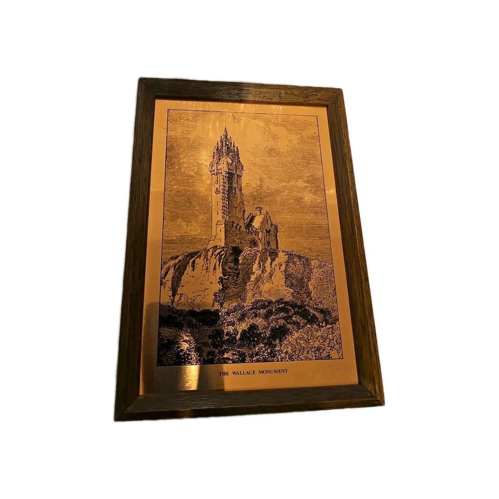 VINTAGE ETCHMASTER ORIGINAL Copper Etching Wallace Monument Scotland Alresford